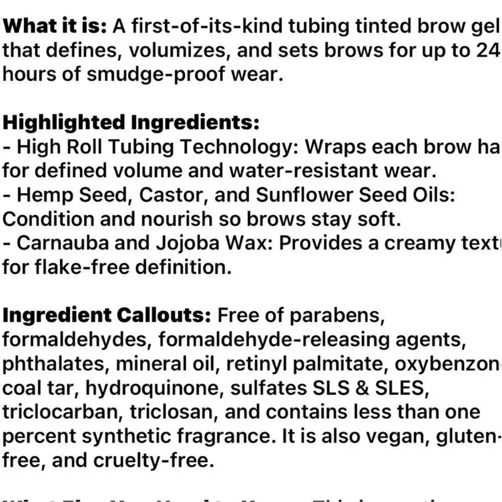 🌻 MILK MAKEUP Grind Dark Brown High Roll Defining & Volume Tubing Brow Gel